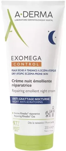 A-DERMA Cremă emolientă de noapte Exomega Control (Emollient Night Cream) 200 ml