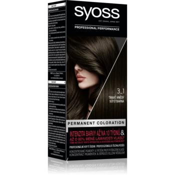 Syoss Color Culoare permanenta pentru par culoare 3-1 Dark Brown 2x50 ml