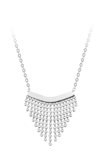 Troli Colier modern din oțel cu ornamentChains Silver