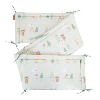 Világoszöld pamut rácsvédő 170 cm Woodland Buddies – Roba