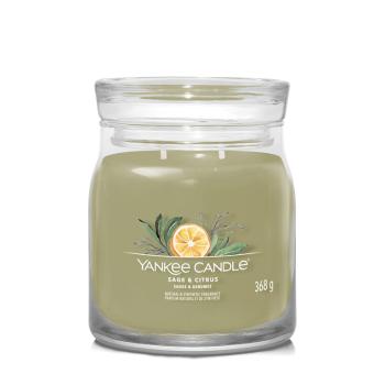 Yankee Candle Lumânare aromatică Signature sticlă medie Sage & Citrus 368 g