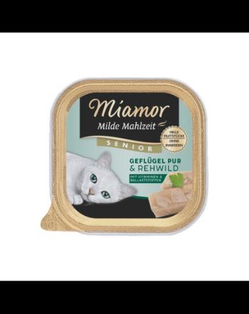 MIAMOR Milde Mahlzeit Senior Poultry Pure&amp;Roe deer 100g hrana pisica senior, pasare si vanat