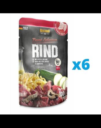 BELCANDO Finest Selection hrana umeda pentru caini, cu vita, taitei de casa si dovlecei 6x300 g