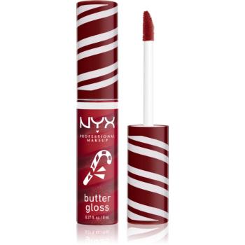 NYX Professional Makeup Holiday Butter Gloss lip gloss culoare 04 Peppermint Swirl 8 ml