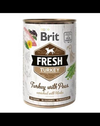 BRIT FRESH Turkey &amp; Peas 400 g curcan si mazare hrana caini