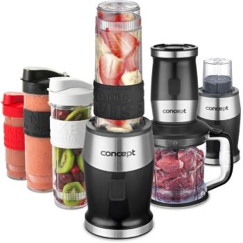 Blender multifuncțional Concept SM3390 Fresh&Nutri  700 W + 2 sticle de 570 ml + 400 ml, negru, negru