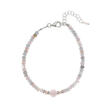Alisia Brățară elegantă cu mărgele din morganit AL4511-Argento