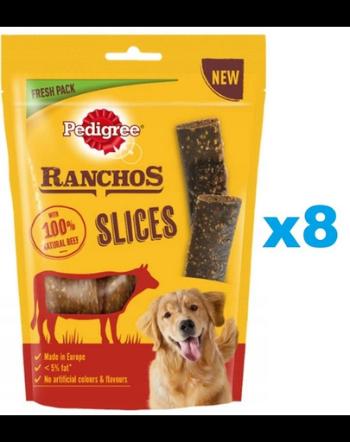 PEDIGREE Ranchos Slices 8x60g pachet recompense fasii pentru caini adulti