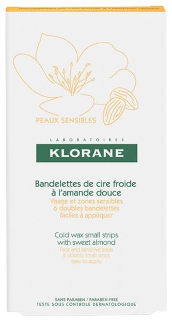 Klorane Benzi de ceară rece pentru față (Cold Wax Small Strips) 6 buc