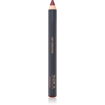 INIKA Organic Lipstick Crayon dermatograf cremos pentru buze culoare Deep Plum 3 g