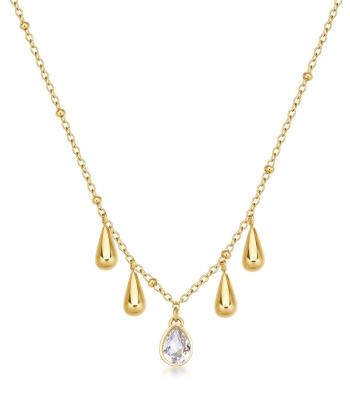 Brosway Colier pentru femei placat cu aur cu pandantive Tear Drop Perfect BPC39