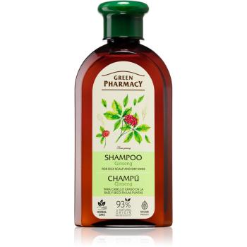 Green Pharmacy Ginseng Shampoo Sampon pentru scalp gras si fire de par cu terminatii uscate 350 ml