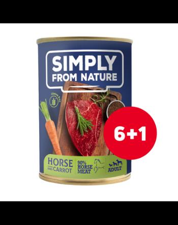 SIMPLY FROM NATURE conserve pentru caini 6 x 400 g + 1 GRATIS cal, seminte de in si morcov