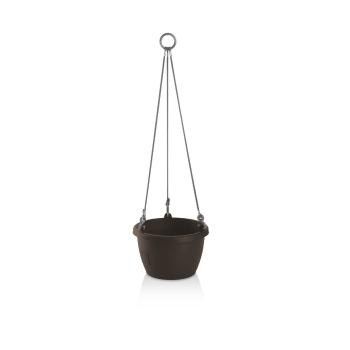 Gardenico Samozavlažovací závěsný květináč Marina hnědá, pr. 25 cm, pr. 25 cm
