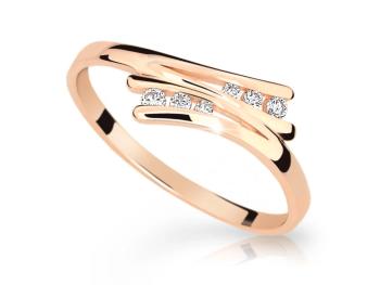 Cutie Jewellery Slušivý zlatý prsteň so zirkónmi Z6711-1950-10-X-4 54 mm