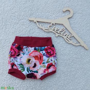 Rövidnadrág – bordó virágos (86)