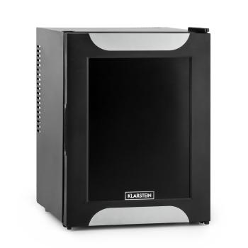 Klarstein Happy Hour, negru cu ușă decorativă, minibar, frigider, 33 l, silențios, G