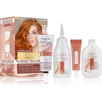 L’Oréal Paris Excellence Universal Nudes Culoare permanenta pentru par culoare 8UR Universal Copper Light 1 buc