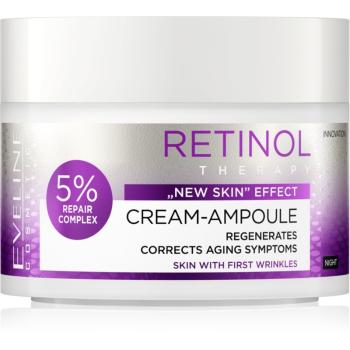 Eveline Cosmetics Cream-Ampoule Retinol crema regeneratoare de noapte impotriva primelor semne de imbatranire ale pielii 50 ml