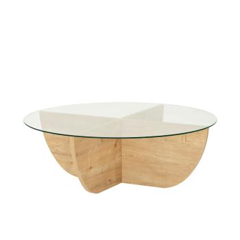 Masă de cafea Lily Sapphire Oak, maro deschis