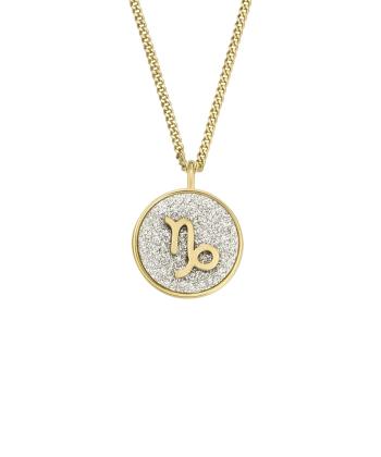 Fossil Colier placat cu aur cu semnul zodiacal Capricorn JOA00943710