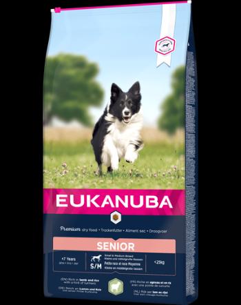 EUKANUBA Dry Base Senior Small &amp; Medium Breeds Lamb &amp; Rice hrana uscata caini seniori talie mica/medie 2.5 kg