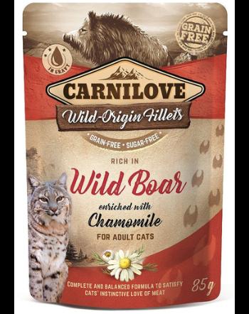 CARNILOVE Wild Boar&amp;Chamomile 24 x 85g hrana umeda pentru pisici, mistret si musetel