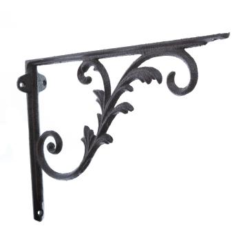 Suport din fontă pentru raftul Mensola, negru, 20x 27 cm, negru