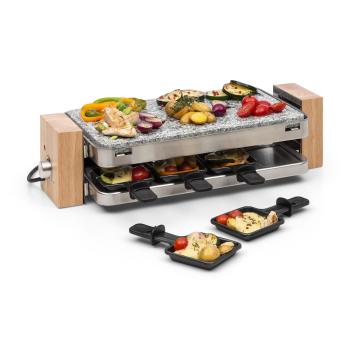 Klarstein Prime-Rib, grătar cu racletă, 1500 W, piatră naturală, carcasă din oțel inoxidabil