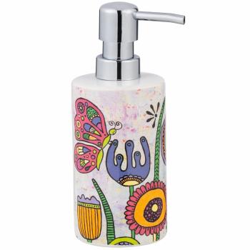 Dozator de săpun din ceramică Wenko  Flowers, 360 ml