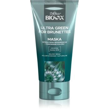 Biovax Glamour Ultra Green For Brunettes masca tonifianta si hranitoare pentru nuante de par castaniu 150 ml