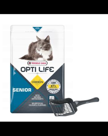 VERSELE-LAGA Opti Life Cat Senior Chicken 2.5 kg hrana pisica senior + lopatica litiera GRATIS