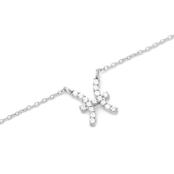 Daniel Wellington Colier decent din oțel cu simbolul zodiacal Pești Crystal Zodiac DW00400954