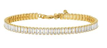 Michael Kors Brățară tenis placată cu aur cu zirconi Brilliance Kors MKJ8415CZ710