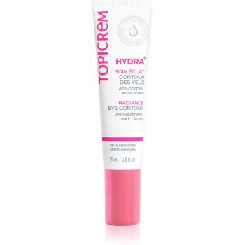 Topicrem UH FACE HYDRA+ Radiance Eye Contour crema de ochi iluminatoare impotriva pungilor de sub ochi 15 ml