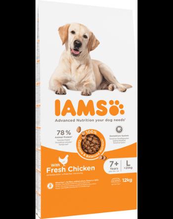 IAMS For Vitality Senior hrana uscata pentru caini seniori de talie mare, cu pui, 12 kg