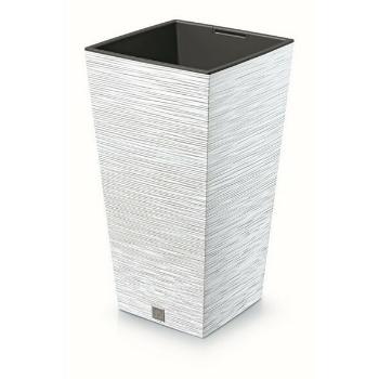 Ghiveci de flori FURU SQUARE 24 cm, alb, alb, 24 cm