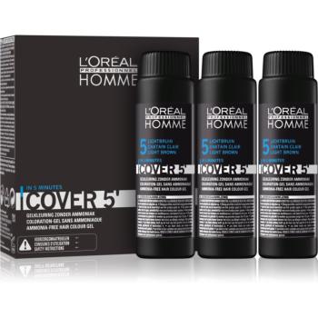 L’Oréal Professionnel Homme Cover 5' vopsea de par tonifianta culoare 5 Light Brown 3x50 ml