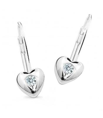 Cutie Jewellery Cercei pentru copii din aur alb C1556-55-X-2 alb