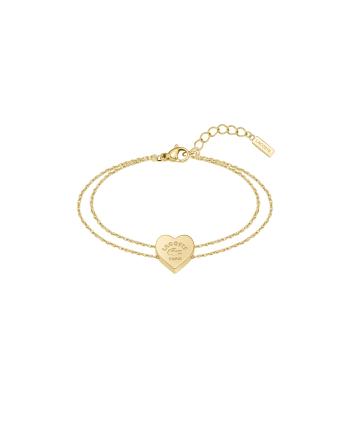 Lacoste Brățară romantică placată cu aur Inimă 2040400