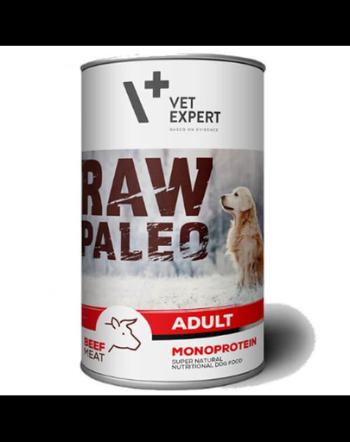 VETEXPERT RAW PALEO Adult monoproteica pentru caini adulti 400 g cu vita