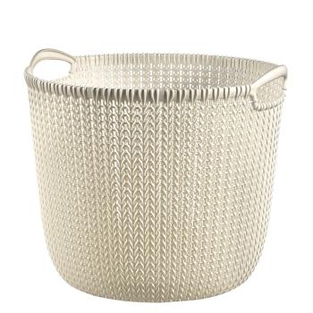 Curver 03675-X64 coș rotund Knit 30 l, crem