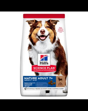 HILL'S Science Plan Canine Mature Adult Lamb&amp;Rice 14 kg hrana uscata pentru caini cu varsta de peste 7 ani