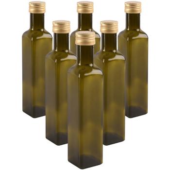 Set borcane din sticlă Orion Ulei, cu capac, 0,5 l, 6 buc.