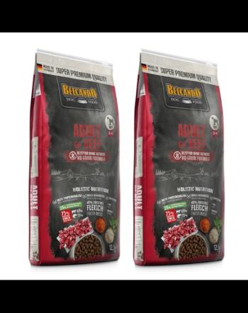 BELCANDO Adult Grain Free Beef 25 kg hrana uscata caini adulti, cu vita si amarant (2x12.5 kg)