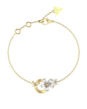 Guess Brățară delicată placată cu aur cu flori Lily JUBB05106JWYG 18,4 cm