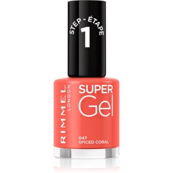 Rimmel Super Gel gel de unghii fara utilizarea UV sau lampa LED culoare 047 Spiced Coral 12 ml