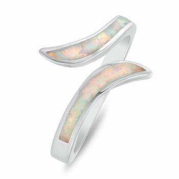 Brilio Silver Inel deschis din argint cu opal sintetic RI155W 55 mm
