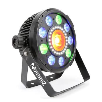 Beamz BX96 PAR 9X9W 6ÎN1, LED-URI RGBW, STROBOSCOP CU 24 LLED-URI SMD, TELECOMANDĂ