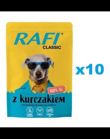 RAFI Classic plicuri cu pui hrana pentru caini 10x400g